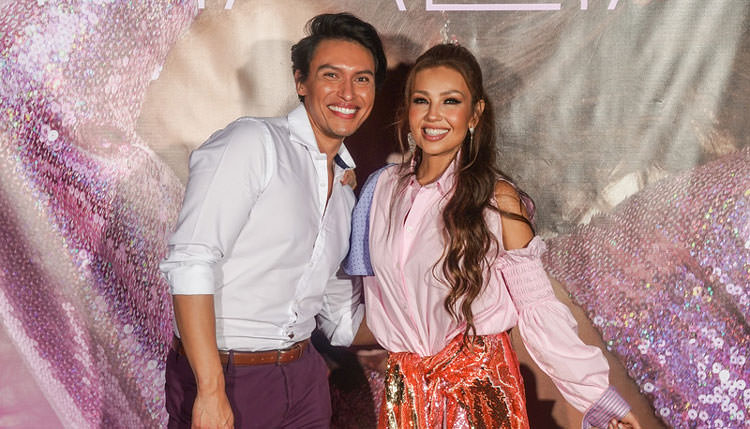 Thalia with fan at Valiente album preview party in LA