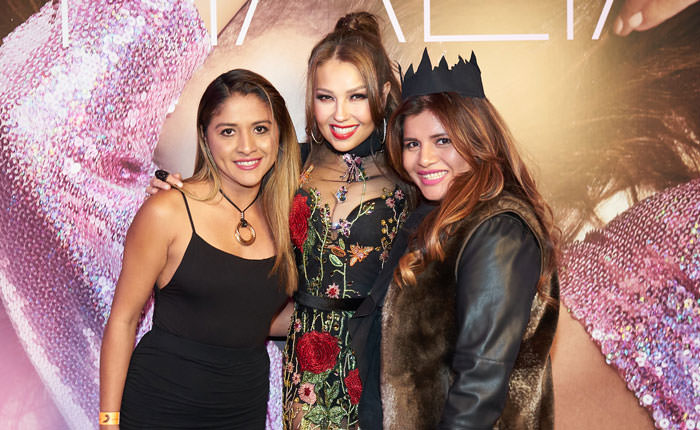 Thalia with fans at Valiente album preview party in NYC